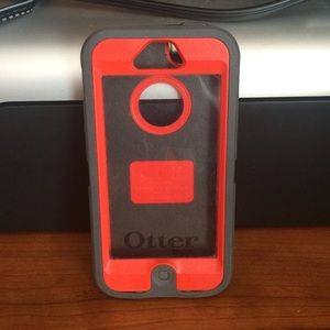 Orange and black OtterBox iPhone 5/5s case