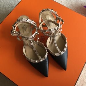 Valentino 65mm Rockstud Leather Pump