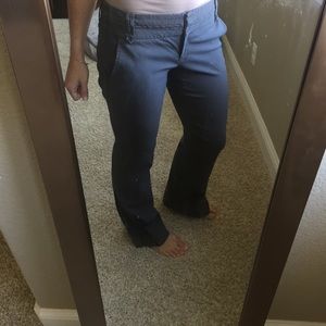 Gray pinstripe work slacks