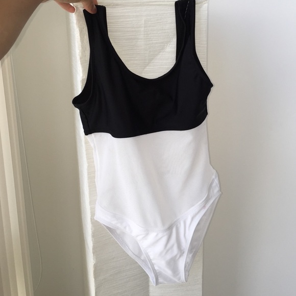 Black and white mesh bikini