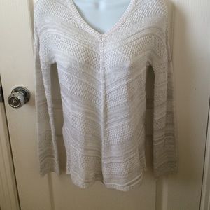 White knit sweater