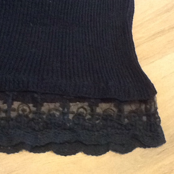 LF black lace lined sweater - Picture 2 of 2