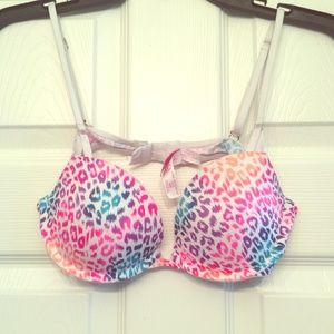VS PINK 34 B rainbow leopard print bra!