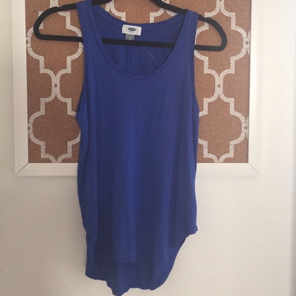 Blue high low tank