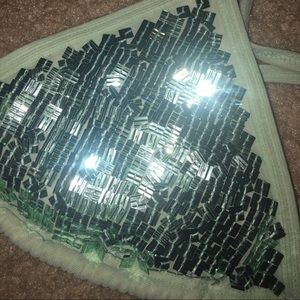 VS Green Sequin Bathing suit top