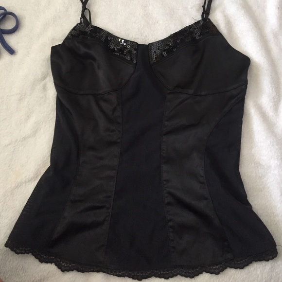 Express sequin trim top