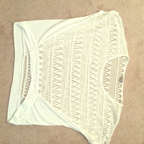 Vanity white see through top. Size: L