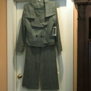 Kenneth Cole black and white pinstripe suit