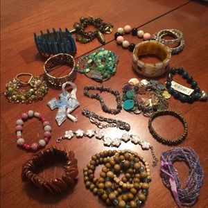 25 bracelets! All different colors and styles