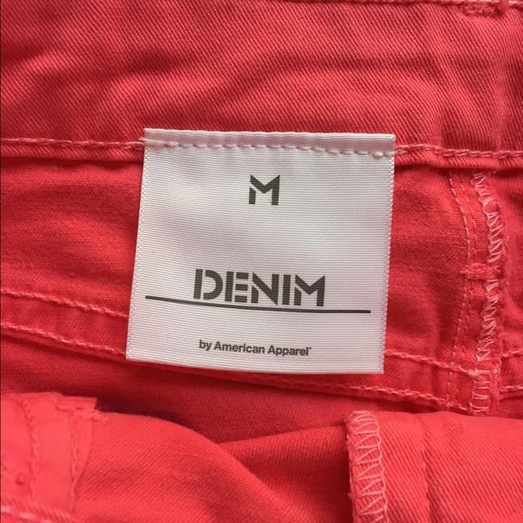 High Waist American Apparel Hot Pink Denim Skirt - Picture 2 of 2