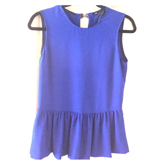 Royal Blue Peplum Top