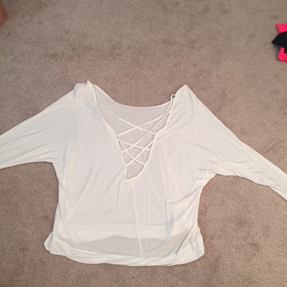 Charlotte Russe white shirt. Size: L