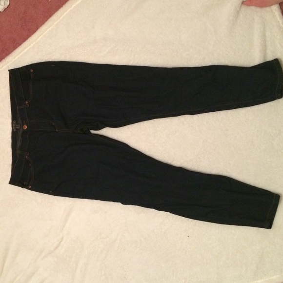 SOLD-F21+ Dark Denim Pants - Picture 3 of 3