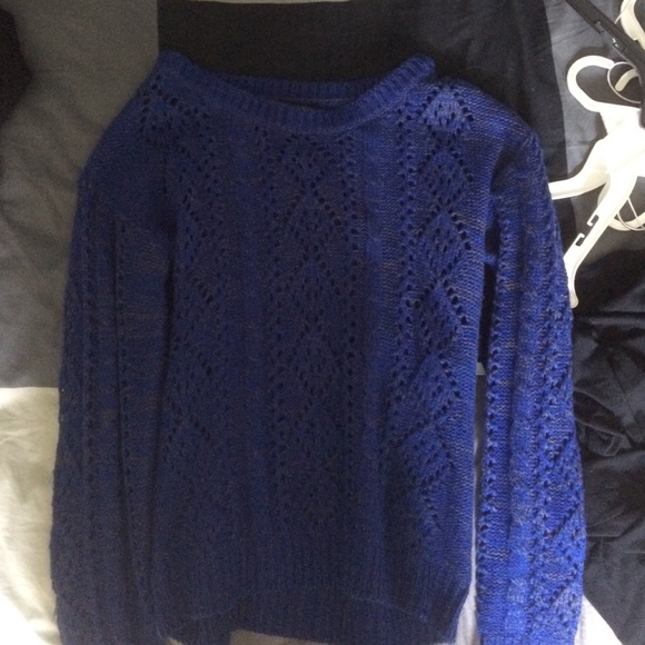 Blue knit sweater
