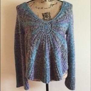 Blue & Purple Pinwheel Sweater