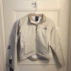 Cream North Face Jacket, fleece lined