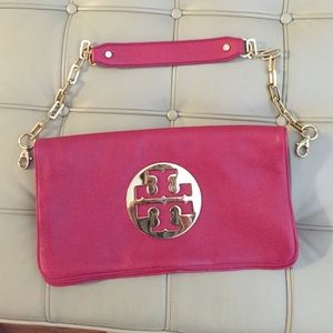 Hot Pink Tory Burch Handbag/Clutch