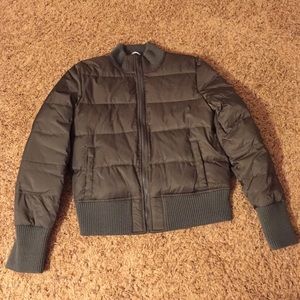 Olive Green Down Puffer Jacket