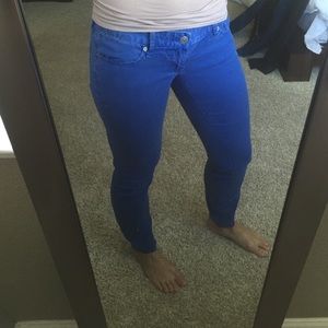Express cobalt blue jeans