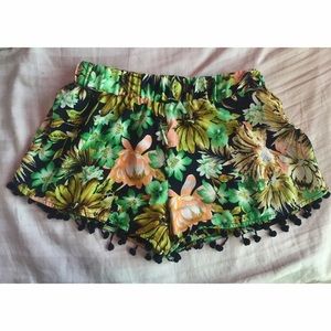 Tropical Pom Pom Shorts