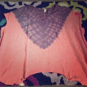 Free people flowy tie die top
