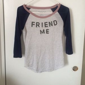 Friend me baseball top
