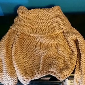 Cow neck knit sweater