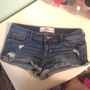 Hollister Low Rise Shorts, Dark Wash