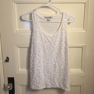 Sequined white Forever 21 tank