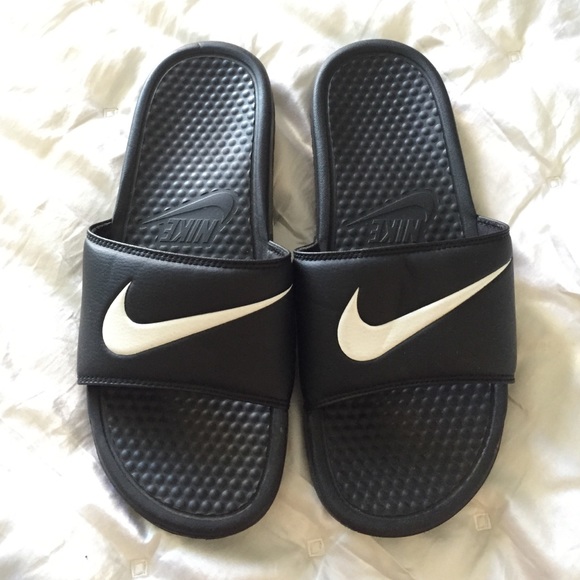 Nike Shoes - Black nike slip ons.