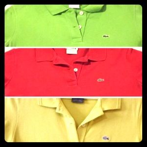 Bundle of three Lacoste polos!