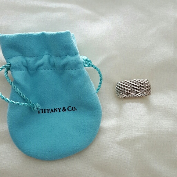 TIFFANY & CO MESH SILVER RING