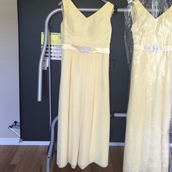 Stunning light yellow prom bridesmaid dress size10