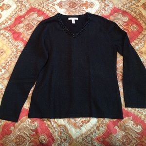 Black JM Collection with silver in the fabric.