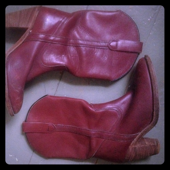 Vintage Frye Red Western boots