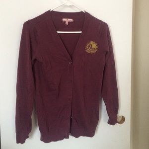 Burgundy cardigan