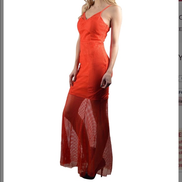 👑#17 🦋LAST ONE SALE🦋Red Long Dress: Small (Clearance) - Picture 4 of 4