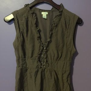 ANTHROPOLOGIE Odille brown shirt.