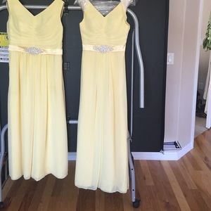 Light yellow prom/bridesmaid dress, size 2/4.