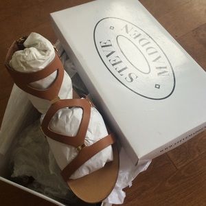 NIB Steve Madden Comma Brown Sandals 7.5