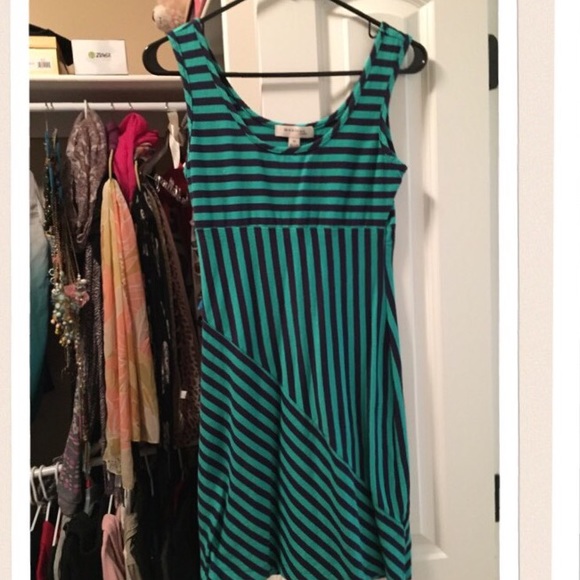 Green and Navy short dress