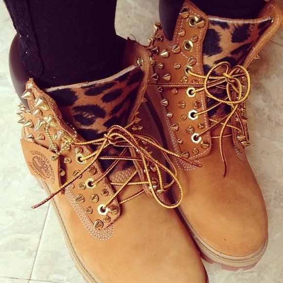 Spiked Cheetah Timberland Boots