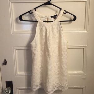 BRAND new white lace tank