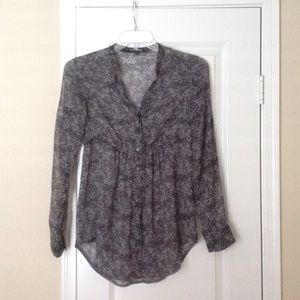 Express sheer button down