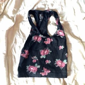 RACERBACK ROSE CROP TANK