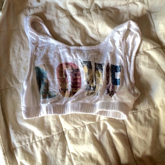LOVE GRAPHIC BRA TOP