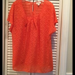 Orange LOFT top. Size XL