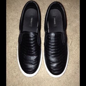 Black slip on shoes
