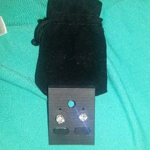 2-carat cubic zirconia stud earrings cut with 58 f