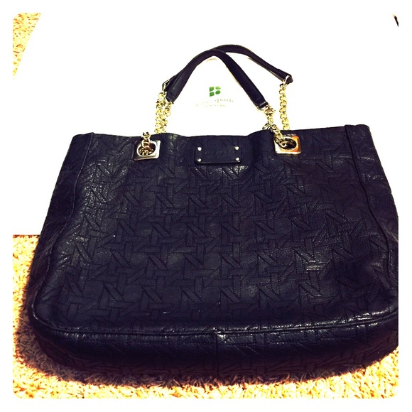 Kate Spade Black leather tote